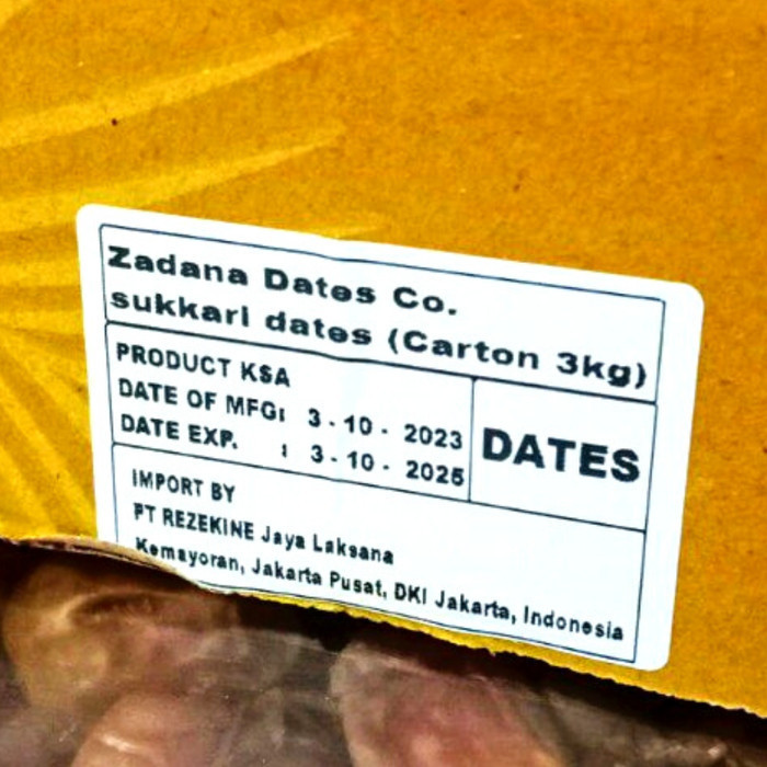 

Kurma - Grosir Murah Stok Baru Kurma Sukkari Sukari Nr Bulan Sabit Batik 3 Kg