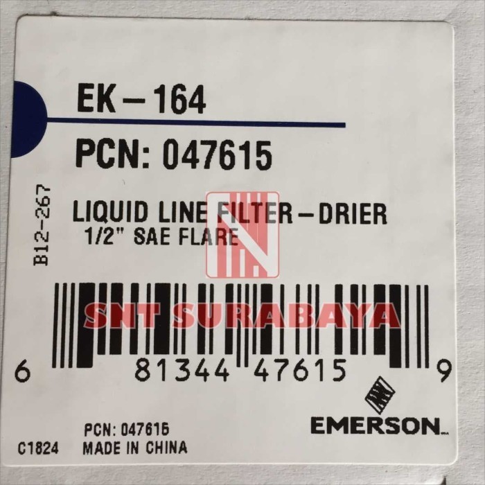 FIlter Drier ALCO EK-164 1/2" / Filter drier emerson EK164