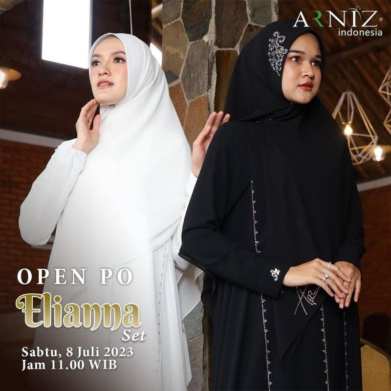 [ONLINE EXCLUSIVE] ELIANNA SET BY ARNIZ PUTIH DAN HITAM READY SIAP KIRIM