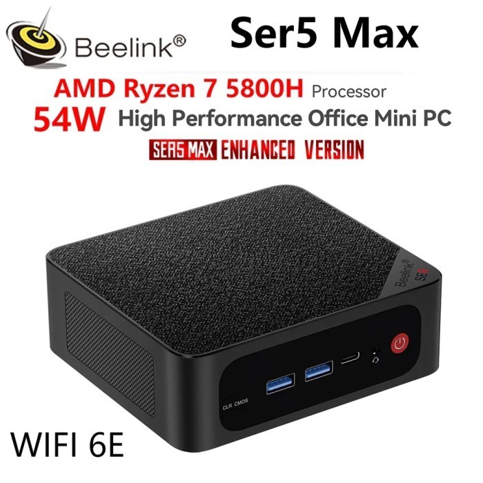 Mini PC Beelink SER5 Max Amd Ryzen 7 5800H HDMI DP Windows 11 Pro