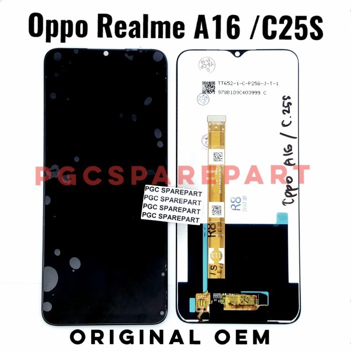Original OEM LCD Touchscreen Fullset Oppo Realme A16 C25S Narzo 50A