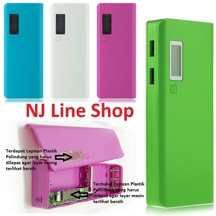 Modul Powerbank LCD Display + Casing / modul Powerbank DIY 5 Baterai