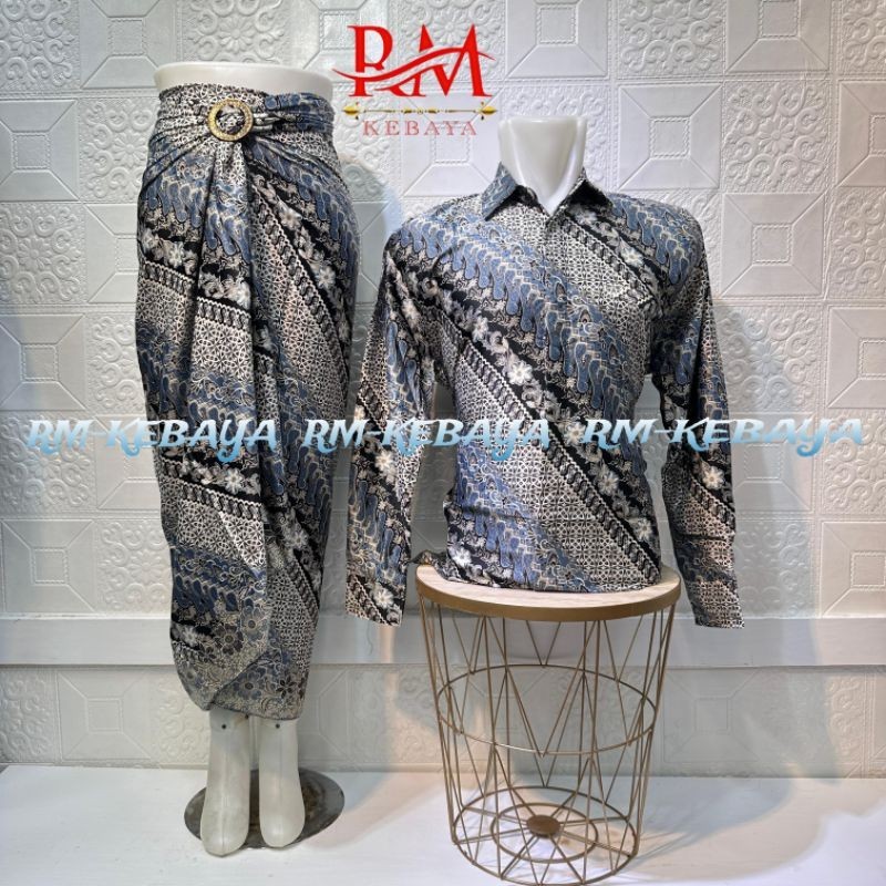 KEMEJA BATIK COUPLE / ROK LILIT BATIK PREMIUM / ROK BATIK COUPLE KEMEJA BATIK / SET BATIK COUPLE PAS