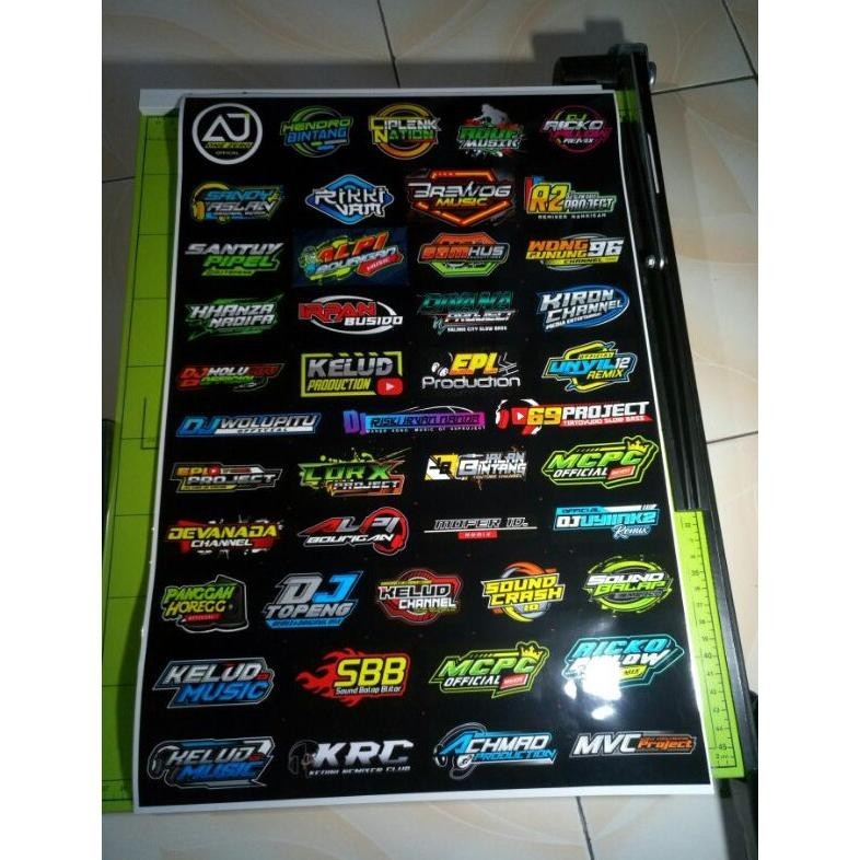 

tomonimart Stiker Remixer DJ - Pack Isi 45 Sticker - 69 PROJECT AJY ONE ZERO MCPC ||