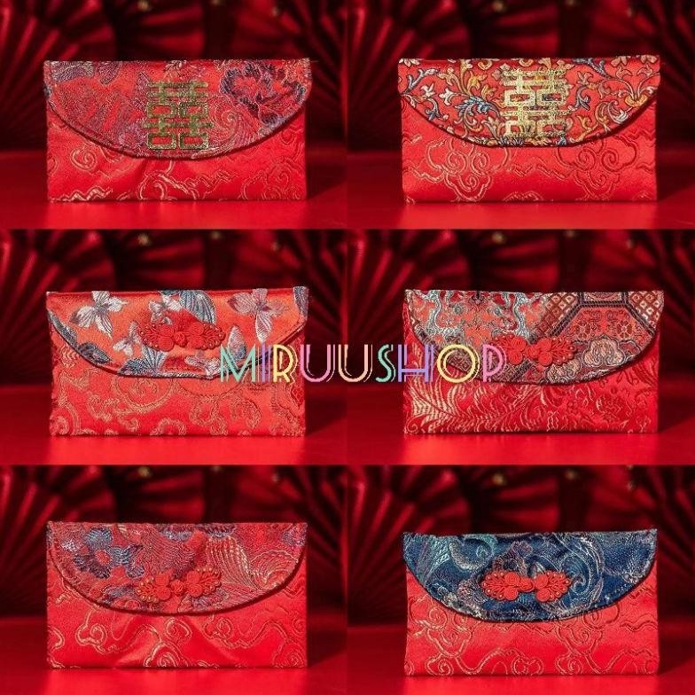 

AQW Angpao dompet kain sangjit shuangxi imlek hoki high quality