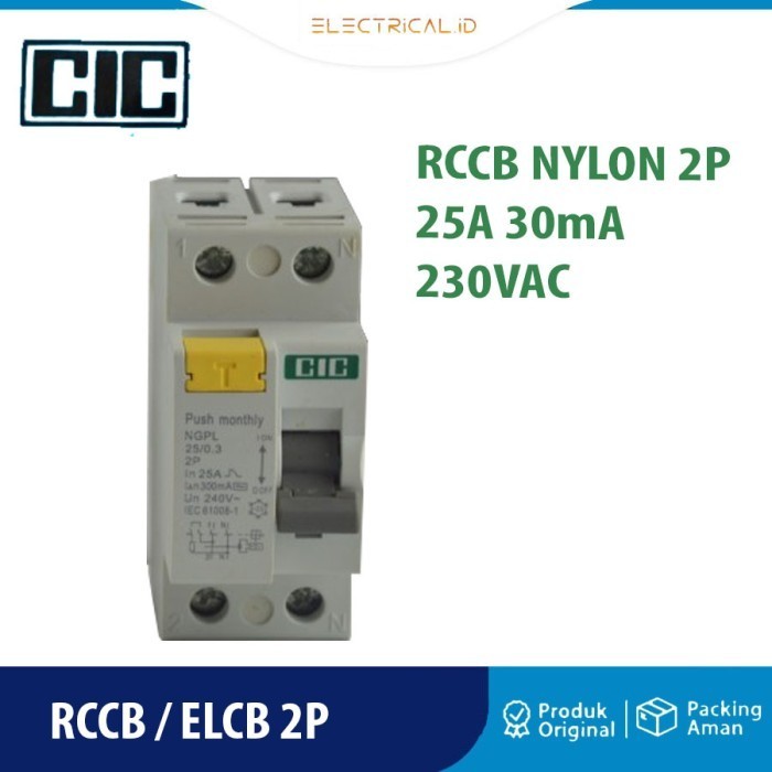 RCCB / ELCB 2P 16A / 25A BRAND CIC