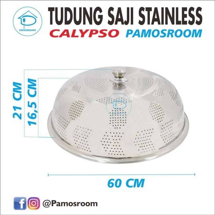 Calypso Tudung Saji Stainless 60Cm Tutup Wadah Makanan Stainless 60 Cm