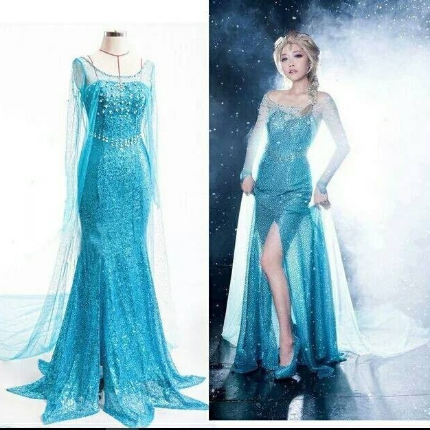 Long Dress Frozen Elsa Dewasa