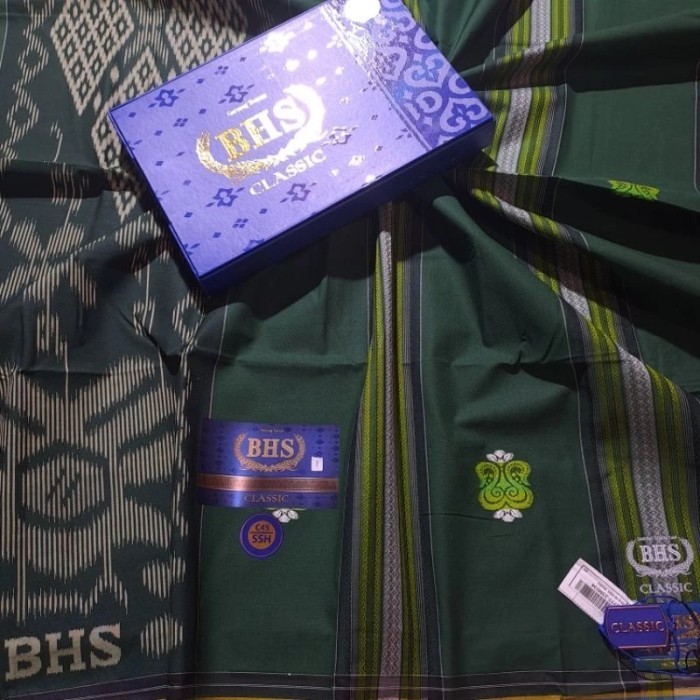 SARUNG BHS CLASSIC GOLD C45 SSH 1 SONGKET HIJAU