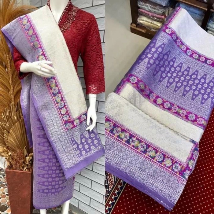 songket Palembang 3 negri ORI benang sutra asli