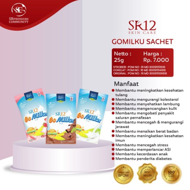 

GOMILKU SACHET PER PACK SR12 SUSU ASAM LAMBUNG MENCERDASKAN OTAK ANAK SUSU MENAMBAH NAFSU MAKAN SUSU KAMBING ETAWA ASLI SUSU MENCEGAH STUNTING MENYEHATKAN TULANG