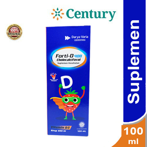 Forti-D Sirup Anak 400IU 100ml / Suplement Vitamin Tulang Anak / Vitamin D3