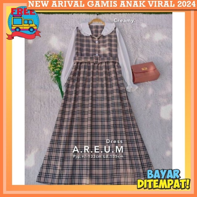 Baju Busana Muslim Anak Perempuan Gamus Ansk Cewe Umur 8 Tahun Gamis Terbaru 2024 Lebaran Gamiz Ngaj