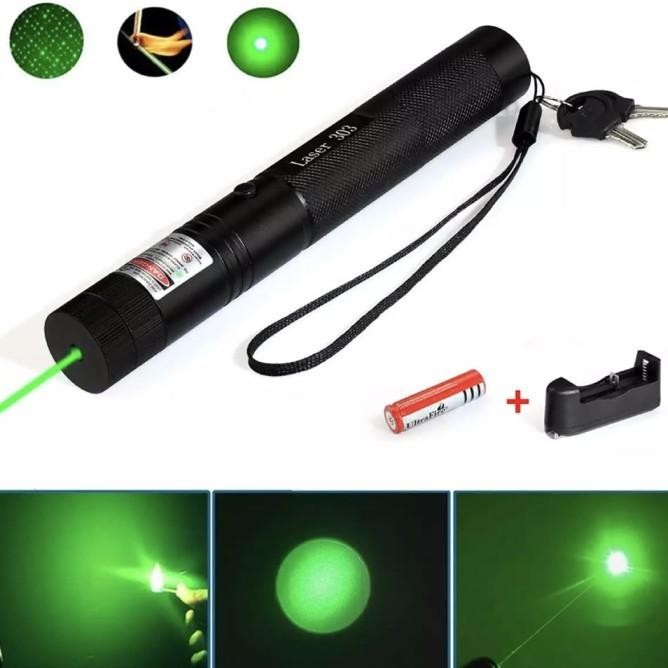 Senter Jarak Jauh Presentasi Rechargeable Green Laser Pointer 303 | tokosaffa