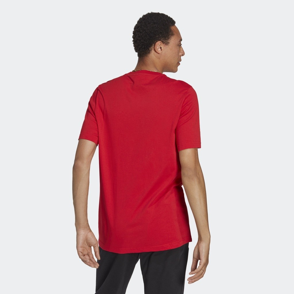 adidas ORIGINALS T-Shirt Trefoil Essentials Pria Merah IA4869