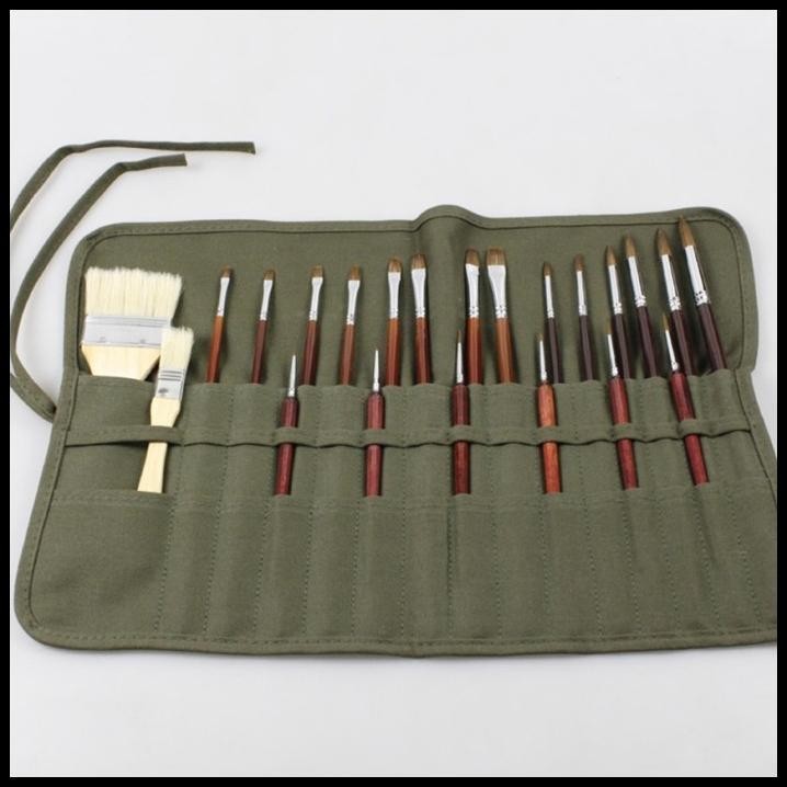 

DISKON TAS KANVAS TEMPAT PENYIMPANAN KUAS LUKIS PAINT BRUSH TRAVEL PORTABLE !!!!!!!