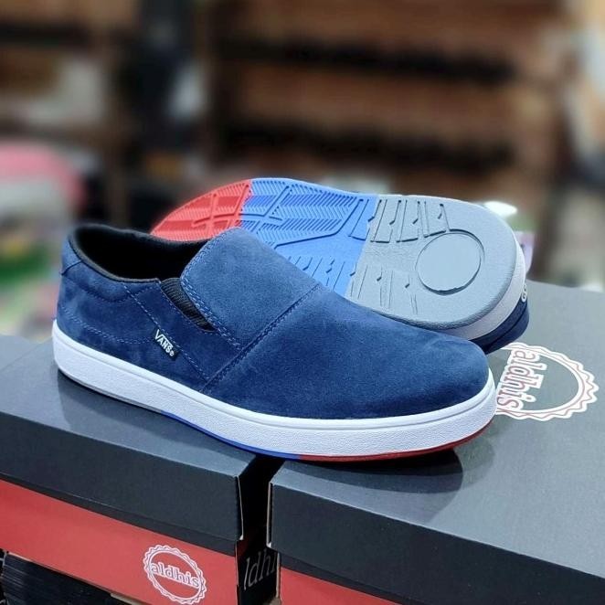 Sepatu Pria Casual Slip On Hitam Polos Slop Tanpa Tali Keren