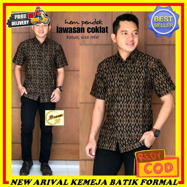 Baju Kemeja Laki Laki Dewasa Import Bwju Kondangan Cowo Keren Hem Batik Pria Lengan Panjang Lemeja C