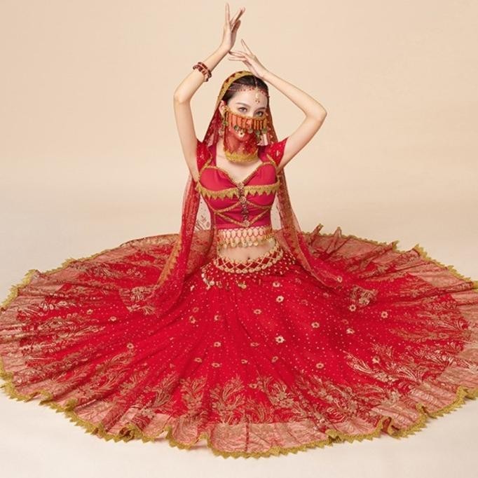 NEW PRODUK Indian Belly Dance Middle East Arab Dancing Costume Adult Woman Wanita