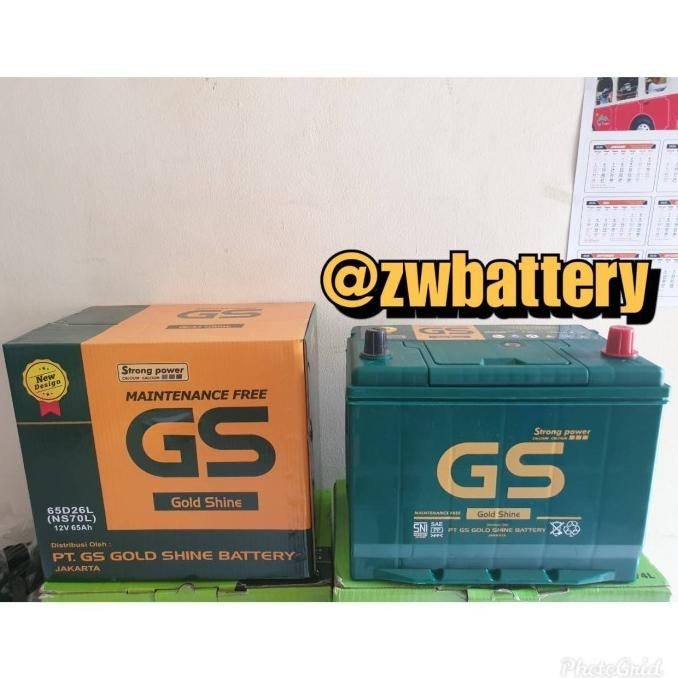 Ready | Siap Kirim Aki Ns70L / 65D26L Gs Mf 12 Volt 65 Ampere