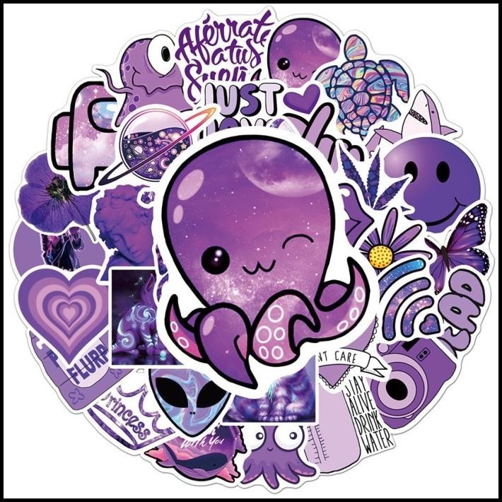 

HOT DEAL STICKER PACK UNGU PVC STIKER LAPTOP KOPER HELM TUMBLER GITAR 50 PCS !!!!!