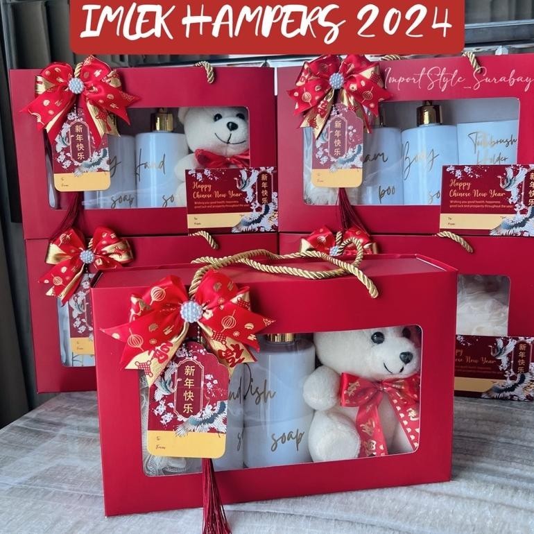 

Super Sale" Hampers IMLEK SINCIA CNY 2024 GONG XI FA CAI PAPER BAG set tempat sabun cair aestetik . paket souvenir botol isi ulang aesthetic tahun naga ||