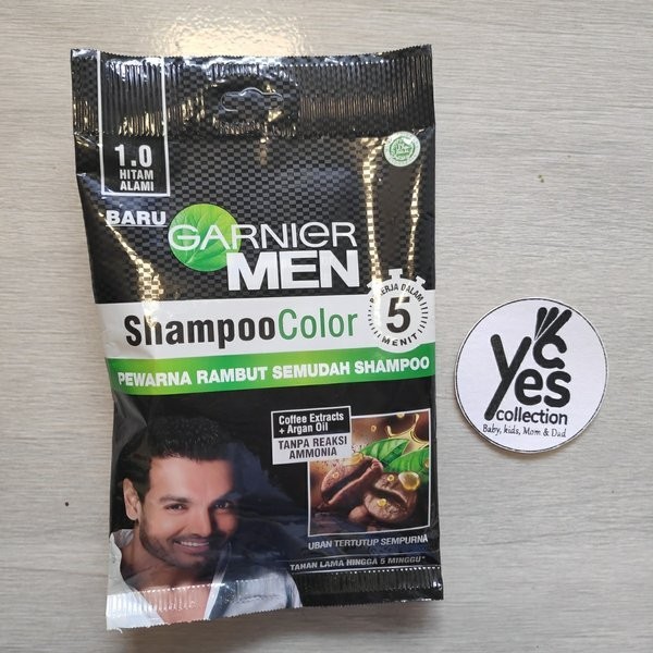 Garnier Color Naturals Pewarna Rambut Cat Semir ShampooColor Men Girl Coklat Hitam Plum Red Burgundy