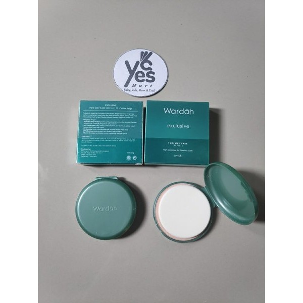 Wardah Bedak Padat Wajah Exclusive Two Way Cake ORI Refil + Puff 01 02 03 04 05 Makeup Muka