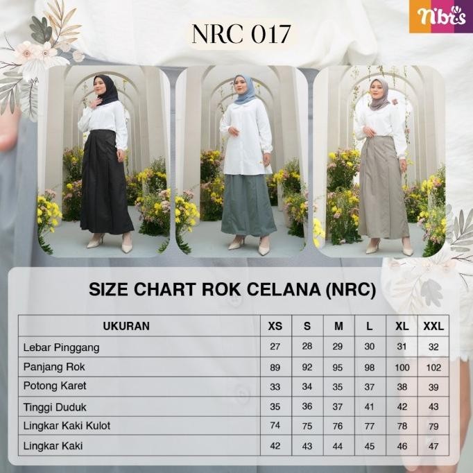 MILIKI ROK CELANA NIBRAS NRC 017 / ROK CELANA NIBRAS TERBARU / BAWAHAN MUSLIMAH / BAJU MUSLIM WANITA