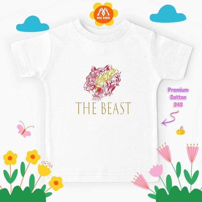 Baju Kaos Anak Logo beast,fanny beast Tiger fanny 480