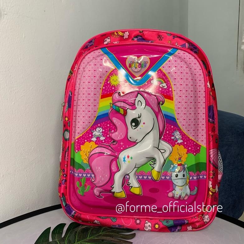 Best Seller Tas LED Kuda poni motif timbul Tas anak SD TK dan PAUD tas wanita tas murah berkulitas s