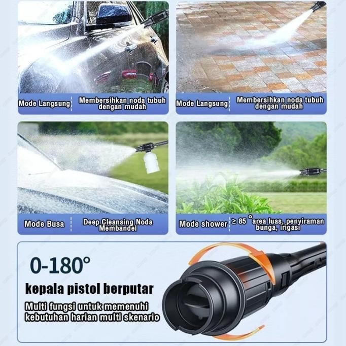 SALE STOK 150Bar Jet Cleaner Mesin Cuci Mobil Baterai Alat Cuci Mobil Cuci Motor TERLARIS