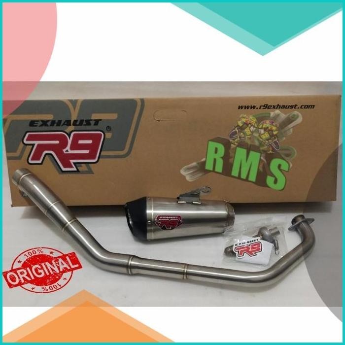 Knalpot R9 New Alpha Series SS Yamaha XSR 155 / R15 V2 / R15 V3 V4 VVA