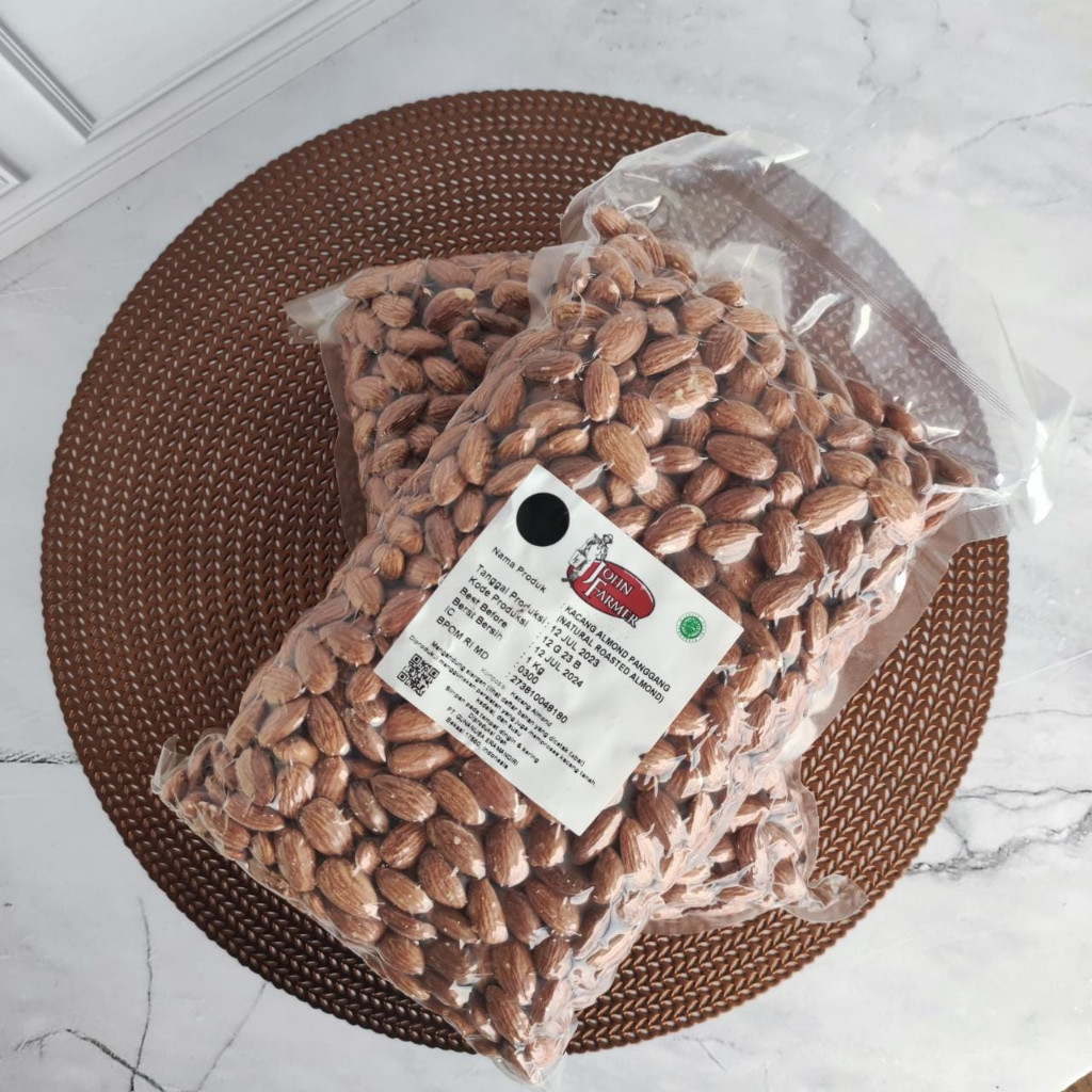 

KACANG ALMOND PANGGANG ROASTED ALMOND NATURAL ALMOND KUPAS 1KG