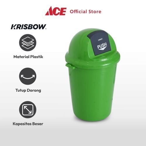 ACE - KRISBOW 80 LTR TEMPAT SAMPAH OUTDOOR - HIJAU