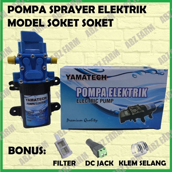 Pompa mini Dinamo Tangki Sprayer Elektrik DC 12 v