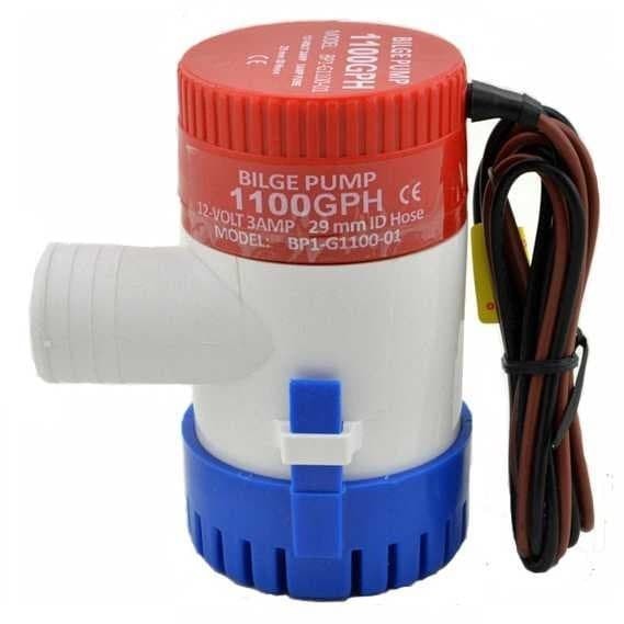 Pompa Air Bilge ORIGINAL 1100GPH 12V Submersible Water Pump Celup DC
