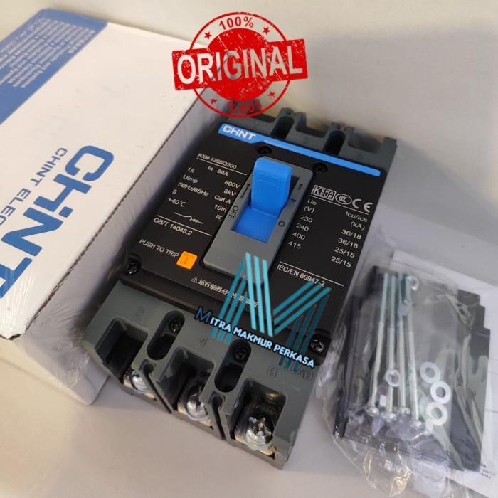 MCCB 80A/100A/125A NXM-125S 3P 25KA CHINT ORIGINAL