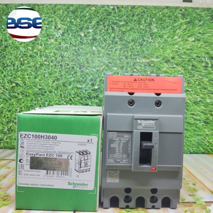 MCCB SCHNEIDER BREAKER EZC100H 3P 40A EZC100H3040 3PHASE 40 A 3 PHASE