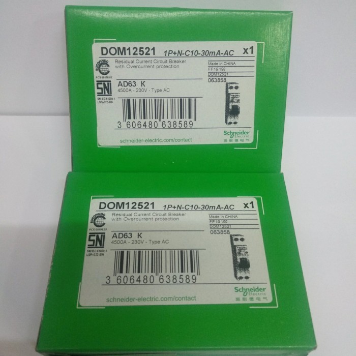 RCBO SLIME DOM12521 SCHNEIDER 10A 30MA
