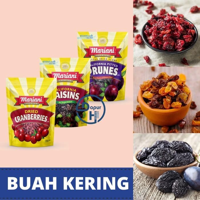 

TERBAIK! MARIANI BUAH KERING | BUAH PRUNES | KRANBERI | CRANBERRIES | KISMIS