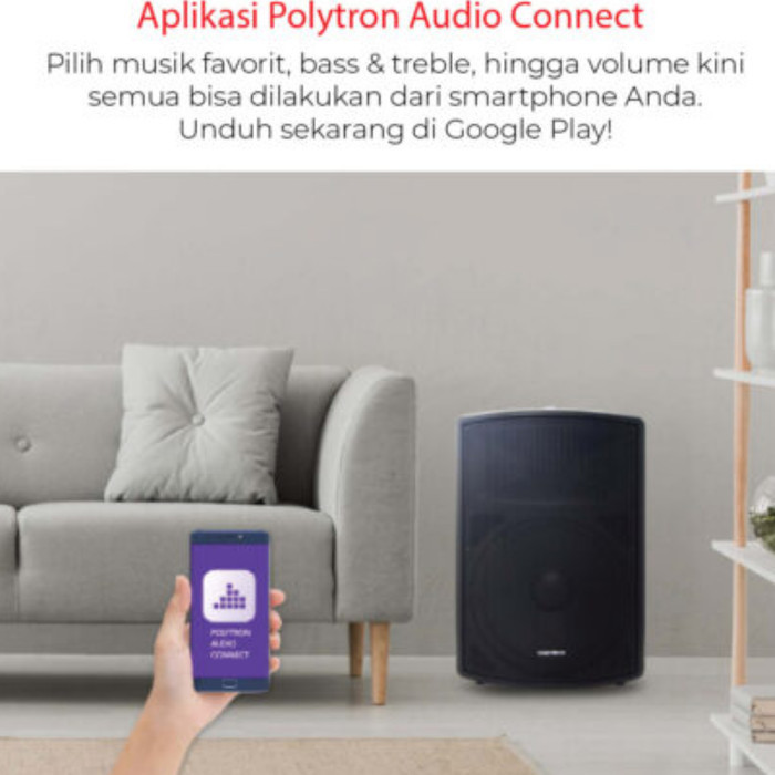 Speaker Aktif Polytron Pas Pro15F3 Speaker Bluetooth Karaoke 15 Inch