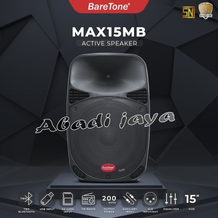 Speaker Aktif Baretone Max15Mb Baretone Max15 Mb Baretone Max 15Mb 1Bh