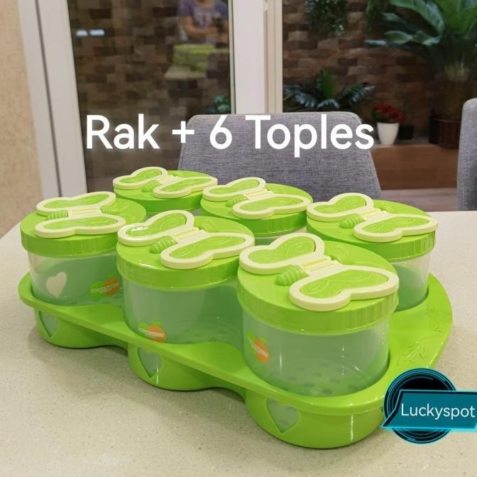 Terlaris Rak + 6 Toples / Toples Lebaran / Toples Kue Kering / Toples Kupu-Kupu Terbaik