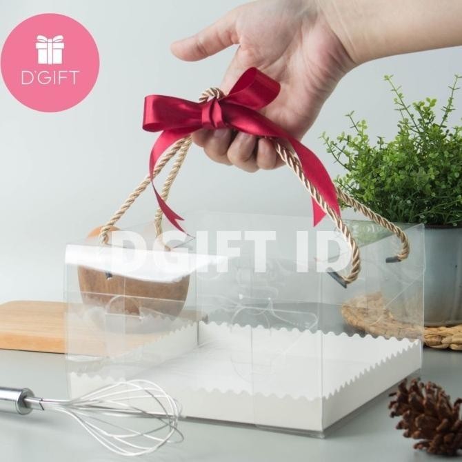 Grosir-20Pc Dus Kue Tart Mika Box Pudding Packaging Puding Hampers