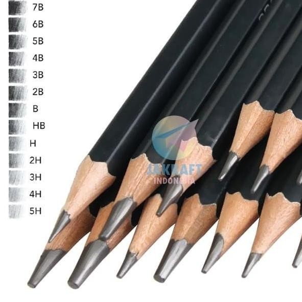 

Kekinian - Drawing pencil 14 pcs lengkap 8B-5H Joyko P-118 ,,