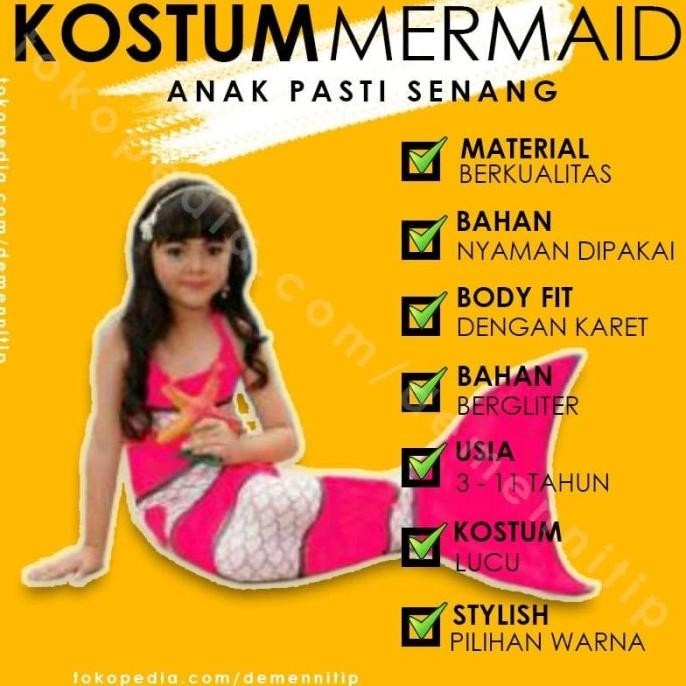 Hot - KOSTUM MERMAID JUAL BAJU PUTRI DUYUNG ANAK | NEMO .,