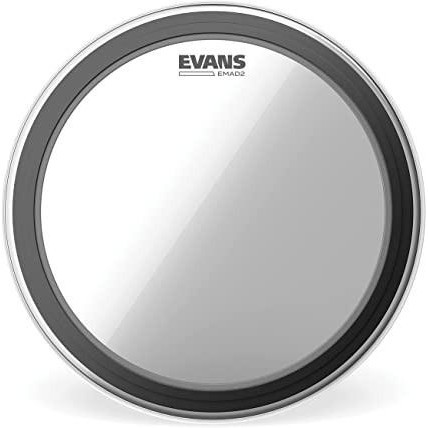 Evans Emad 2 Clear Bass Drum Head 20 Inch Bd20Emad2 2 Ply