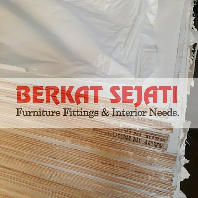 Plywood Multiplek Triplek Melamin 18Mm 1 Muka Putih Doff Melaminto 18