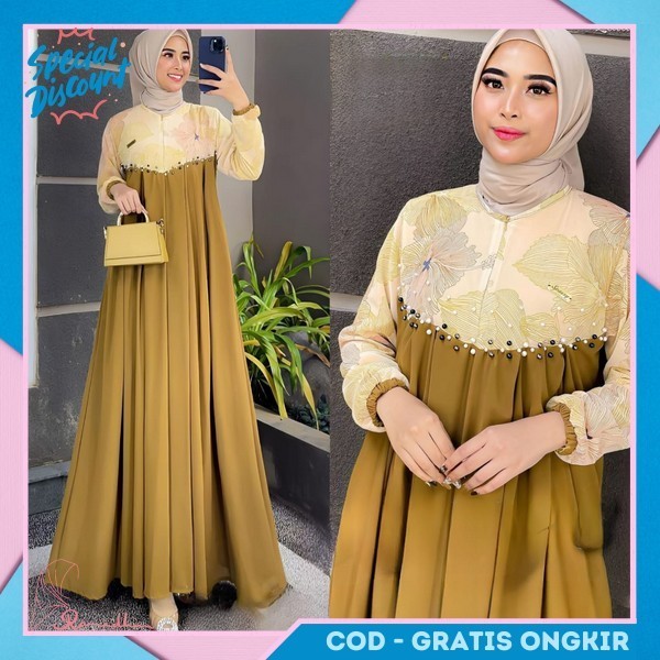 Gamis Lengan Panjang Ghamis Famis Rmadahan Games Estetik Bju Gamis Ibuibu Gamis Jubah Cewe Termurah 